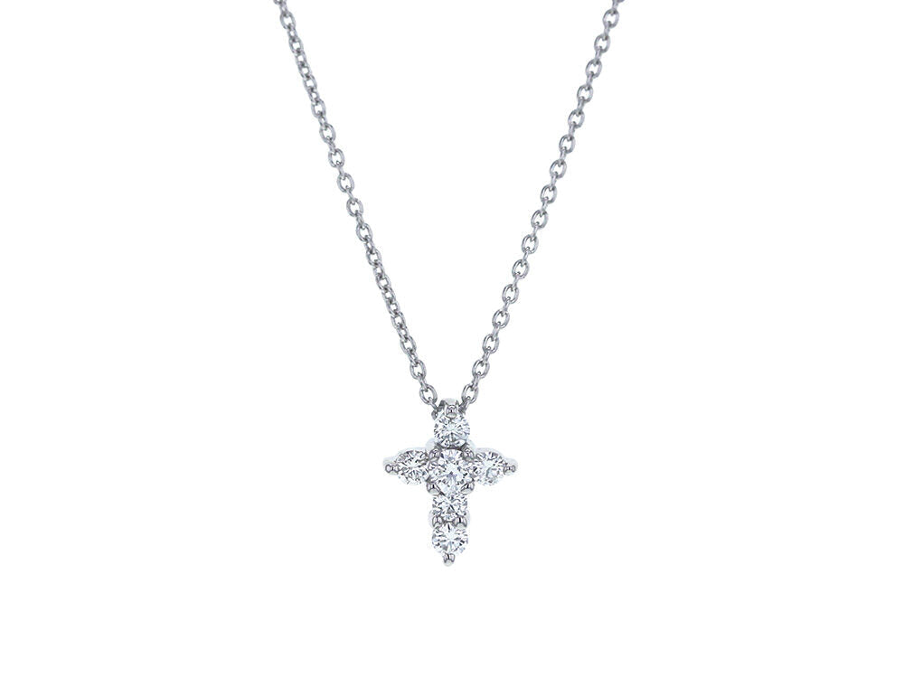 Roberto Coin 16-18" "Tiny Treasures" diamond cross pendant - Be On Park