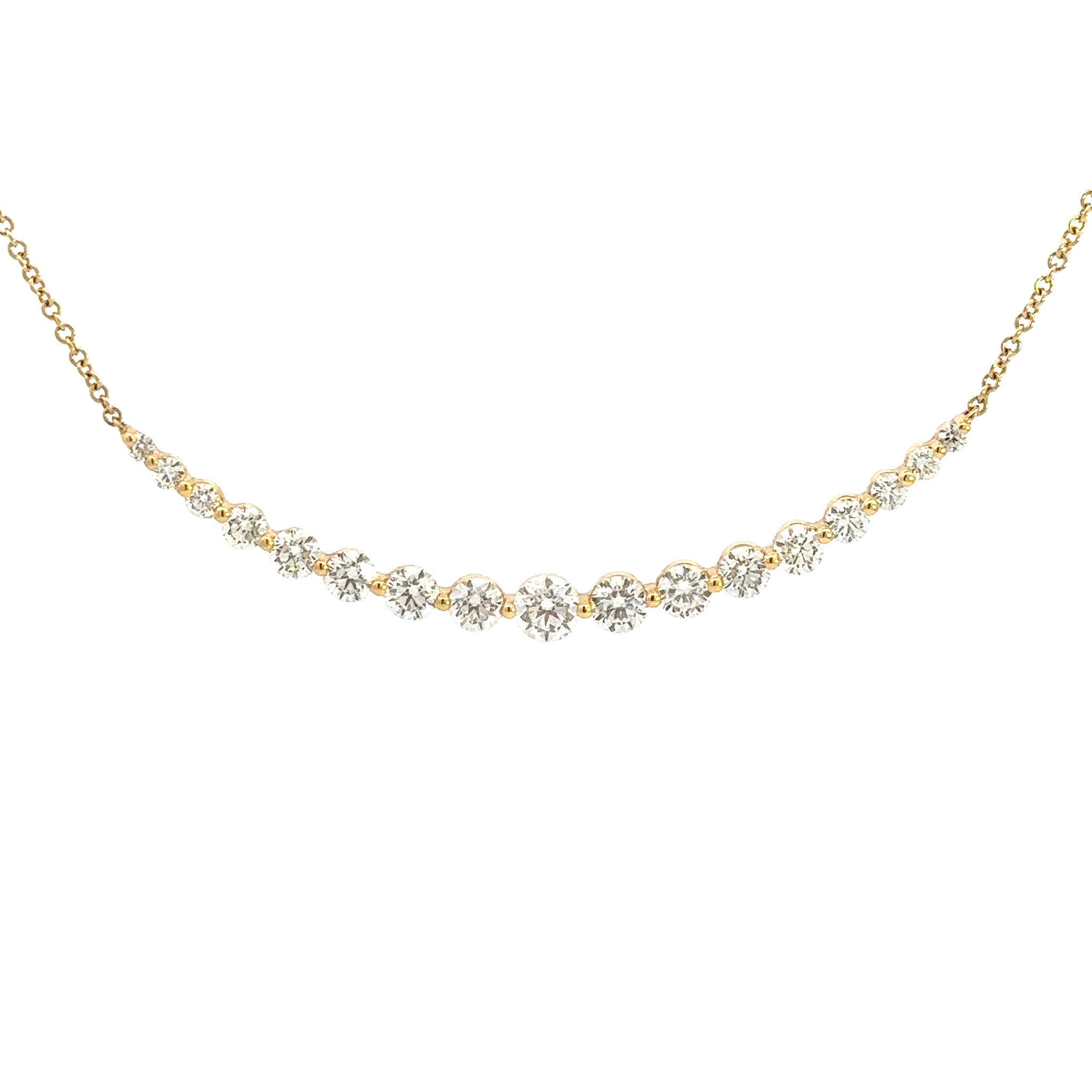 Medium Diamond Smiley Bar Necklace - Be On Park