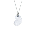Diamond & Mother of Pearl Heart Necklace on White Cord - Be On Park