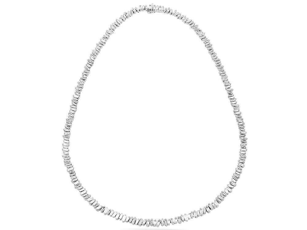 Suzanne Kalan White Gold Classic "Fireworks" Diamond Tennis Necklace - Be On Park