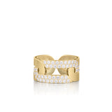 Roberto Coin NAVARRA DIAMOND LINK WIDE RING - Be On Park