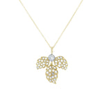 Sethi Couture Leaf Necklace with Diamond on 16" chain - Be On Park
