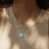 Emily P. Wheeler 'Anna' Multi-colored Sapphires, Swiss Blue Topaz & Turquoise Necklace - Be On Park