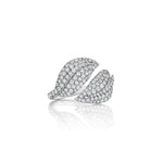Penny Preville All Diamond Elliptical Double Leaf Bypass Ring - Be On Park
