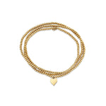 Sydney Evan Pire Gold Tiny Heart on Gold Beads - Be On Park
