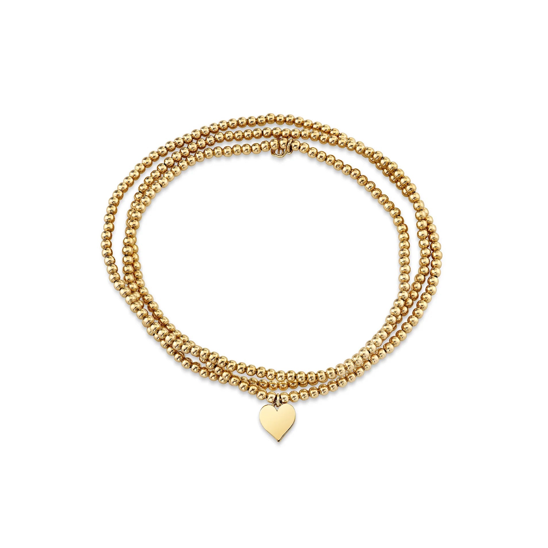 Sydney Evan Pire Gold Tiny Heart on Gold Beads - Be On Park