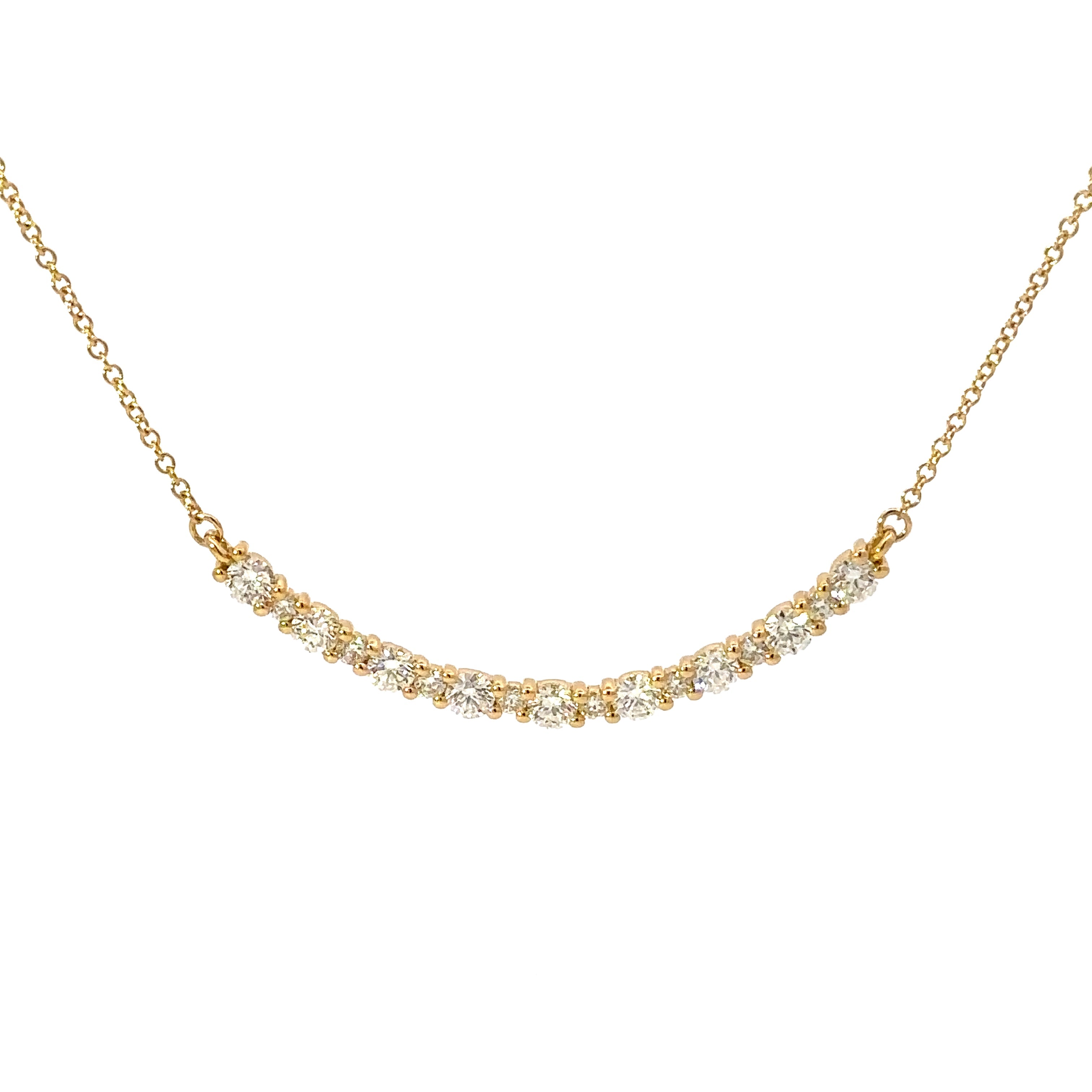 American Jewelry Design 0.16ctw Diamond Bar Necklace - Be On Park