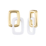 Emily P Wheeler "Peggy" Stud Earrings with Gold and White Agate - Be On Park