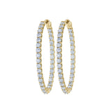 American Jewelry Designs Oval Diamond Hoops - Be On Park
