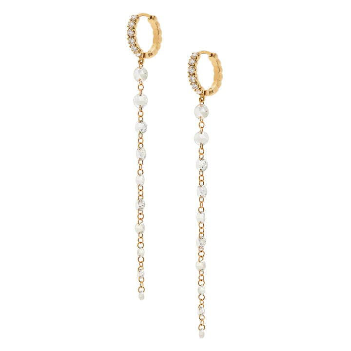 Sethi Couture Cien Linear rose cut diamond earrings - Be On Park