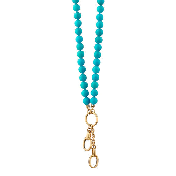Monica Rich Kosann TURQUOISE NECKLACE with two CHARM STATIONS - Be On Park