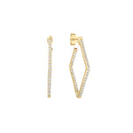 Roberto Coin Small Diamond Square Hoops - Be On Park