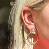 Roberto Coin Diamond Twist Circle Drop Earrings - Be On Park