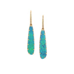 Sutra Jewels Opal Doublet Earrings with Diamonds - Be On Park