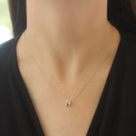 Roberto Coin 16-18" love letter diamond "N" necklace, additional letters available - Be On Park