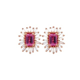 Suzanne Kalan Rose Gold *One of a Kind* Pink Sapphire and Diamond Earrings - Be On Park
