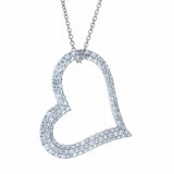 24" necklace with diamond heart - Be On Park
