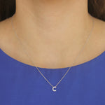 Roberto Coin 16-18" love letter diamond "C" necklace, additional letters available - Be On Park
