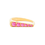 Campbell and Charlotte "The Edge" Pink Sapphire Tapered Stacking Ring - Be On Park