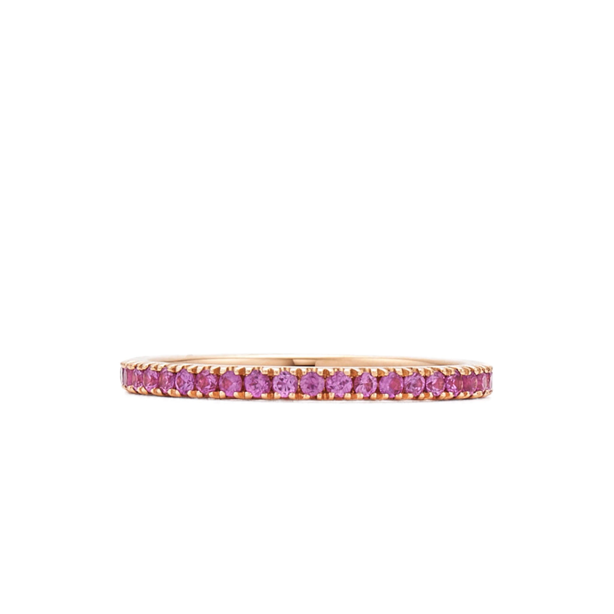 Kwiat Stackable Rose Gold Eternity Band with Pink Sapphires - Be On Park