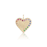 Imperfect Grace Rainbow Puffy Heart Charm - Be On Park